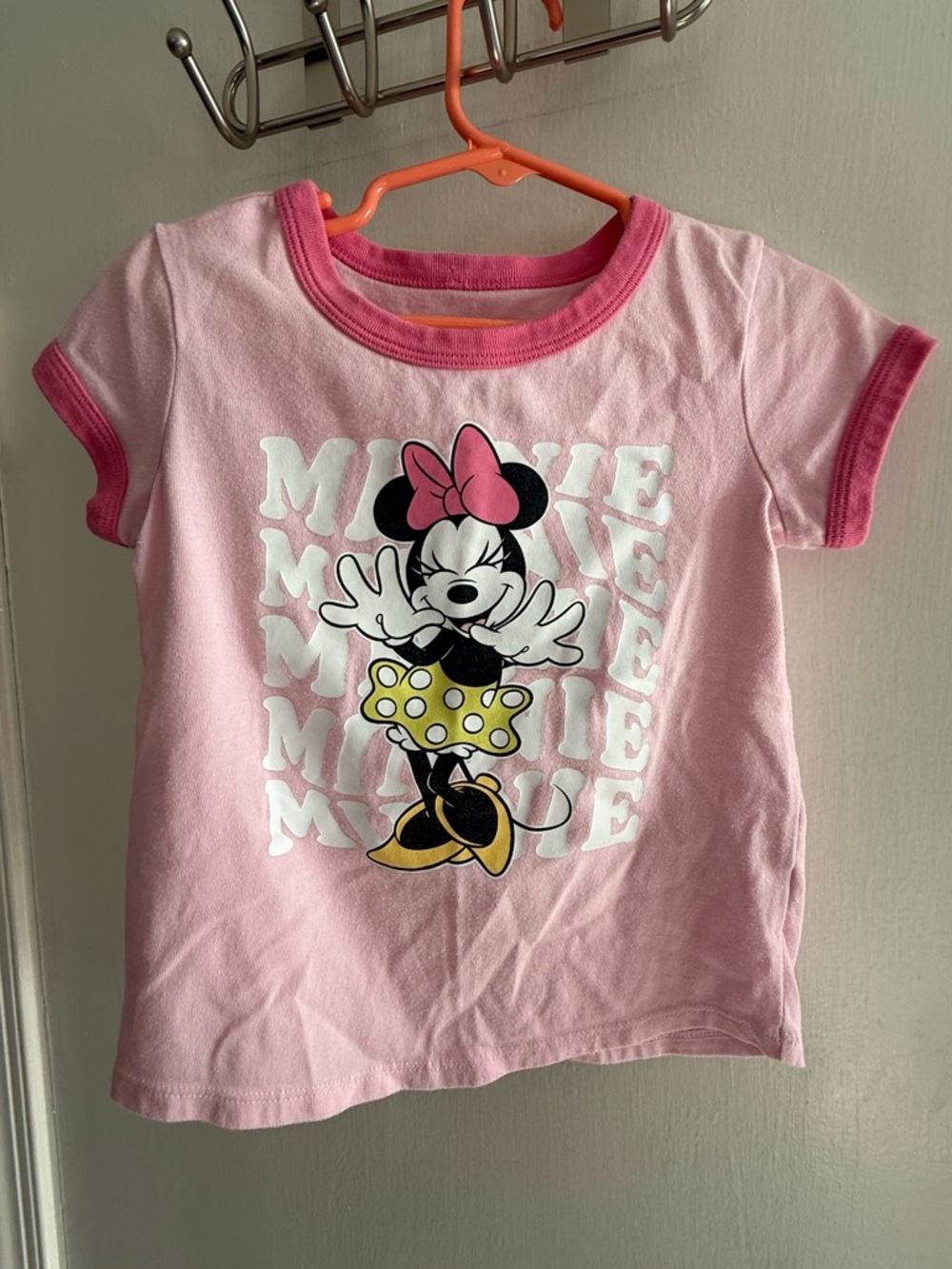 Disney Pink Minnie Mouse Short Sleeve Tee Girls Size 4
